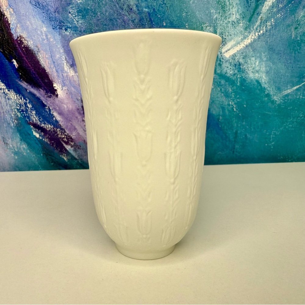 Rosenthal Germany Studio Line Porcelain Vase Bjorn Wiinblad Tulip White Bisque